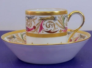 Juego de tazas y platillos Royal Limoges Francia Rinceaux Demitasse 331 - Imagen 1 de 6