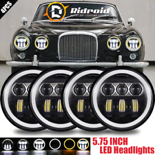 For Jaguar XJ6 XJS XJ12 4PCS 5.75" Inch LED Headlights Chrome Hi/Lo Sealed Beam