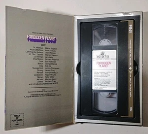Forbidden Planet VHS MGM Big Box Vintage Sci-Fi Factory Leslie Nielson Cult - Foto 1 di 3