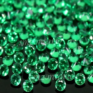 Natural MUZO Green Emerald Calibrated 2.3 mm Round Shape Gemstone 100 Pcs Lot - Picture 1 of 6