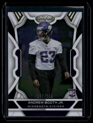2022 Panini Certified #146 Andrew Booth Jr. #/399 - Image 1 of 2