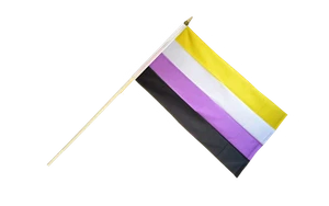 Nonbinary Nichtbinär Stockflagge Flaggen Fahnen Stockfahne 30x45cm - Bild 1 von 1