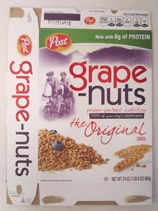 Caja de cereales POST vacía GRAPE-NUTS 2013 24 oz [G7C6o] - Imagen 1 de 2