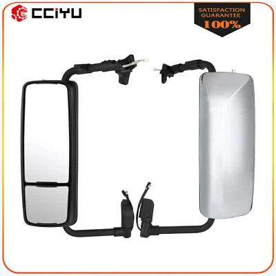 Driver+Passenger Pair Chrome Mirrors Complete Truck Mirrors For 04-17 Volvo VNL Foto 1 de 4