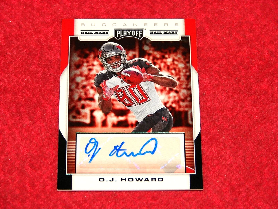 O.J. HOWARD BUCCANEERS 2017 PLAYOFF HAIL MARY ROOKIE AUTOGRAPH (AG848) - Image 1 of 1