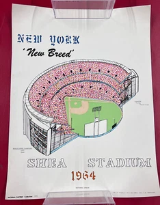 VTG Shea Stadium 1964"New Breed" Color Poster 18x24" MLB New York Mets NL NICE! - Picture 1 of 2