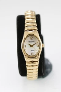 Armitron Watch Women Stainless Steel Gold Stretch Water Res Battery MOP Quartz - Picture 1 of 6