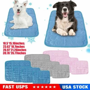 Pet Cooling Mat Cool Pad Cushion Dog Cat Puppy Blanket For Summer Sleeping Bed - Picture 1 of 15