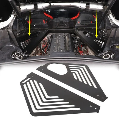 Black Engine Bay Panel Covers Fit For Chevrolet CORVETTE 2020-2022 C8 auto parts - Image 1 of 4