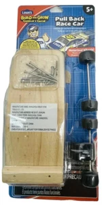 Lowe's Build and Grow Pull Back Wooden Race Car Motorized Wheels - No.48 - NEW - Picture 1 of 7
