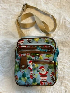 Lily Bloom Holiday / Santa Shoulder Strap Crossbody Handbag / Purse - Picture 1 of 3