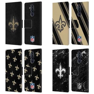 OFFICIAL NFL NEW ORLEANS SAINTS ARTWORK LEATHER BOOK CASE FOR MICROSOFT PHONES - Picture 1 of 10