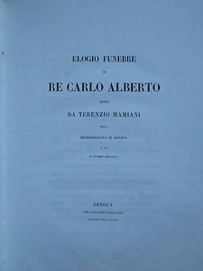 ELOGE FUNEBRE DE CHARLES ALBERT (CARLO ALBERTO) roi de Sardaigne, 1849. - Picture 1 of 12
