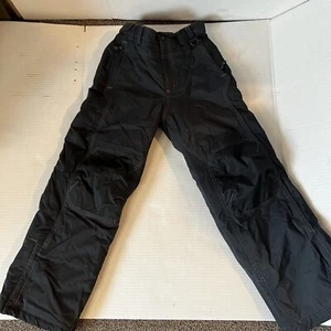 L.L. Bean Boy's Youth Ski Pants Sz 12 Black Thinsulate Adjustable Waist Outdoor - Picture 1 of 6