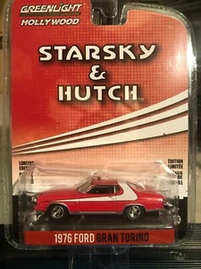 1/64 Greenlight Hollywood Starsky & Hutch 1976 Ford Gran Torino rojo y blanco - Imagen 1 de 2