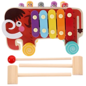 1 Set Wooden Pounding Toy Toddlers Hammering Toy Motor Skill Toy Preschool - Picture 1 of 12