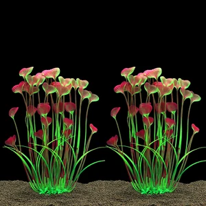 Plastic Plants Aquarium Tall Artificial Plants for Fish Tank Decor 15.6" 2 Pcs - Picture 1 of 12