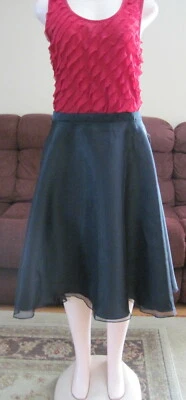 Женская черная короткая юбка из органзы MSK. Расширитель. Большой размер. Новый с Ярлыками $59 - Изображение 1 из 4