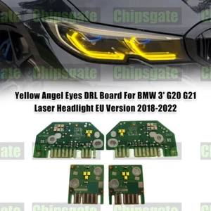 Faros láser amarillos Angel Eyes para BMW 3' G20 G21 versión UE 2018-2022 nuevos - Imagen 1 de 13