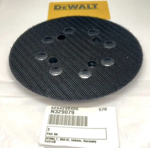 Gancho de lijadora y almohadilla de bucle genuino DeWalt N329079 125 mm 5" para lijadora DCW210 DWE6423 - Imagen 1 de 1