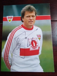 Alte Autogrammkarte 1989 Trainer Arie Haan VFB Stuttgart handsigniert - Bild 1 von 2