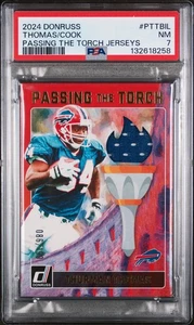 /1924 PANINI DONRUSS PASSING THE TORCH JERSEYS #PTTBIL THOMAS/COOK PSA 7 - Bild 1 von 2