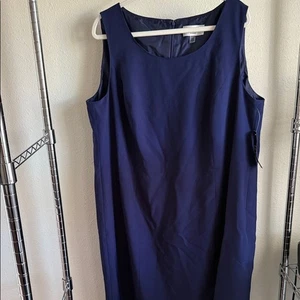 Le Suit Damen klassisches dunkelblaues Midikleid. - Bild 1 von 8