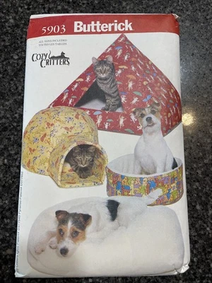 Vintage 1998 Butterick Uncut Pattern 5903 Dog Cat Pet Bed House - Image 1 of 4
