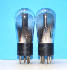 No type 56 radio audio amplifier electron vacuum 2 tubes valves Globe 256 56 - Picture 1 of 3
