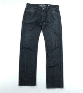 Guess Jeans Mens 33x33 Blue Denim Pants Lincoln Slim Straight - Picture 1 of 14