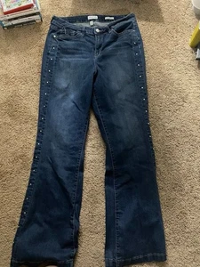 Sofia Vergara Melisa Flare Wide Leg W RIVITS Stretch Denim Jeans Damengröße 14 - Bild 1 von 2