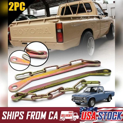 Par de brazos de soporte de cadena de bisagra de puerta trasera para Toyota Hilux RN30 LN40 1979-1983 Foto 1 de 4