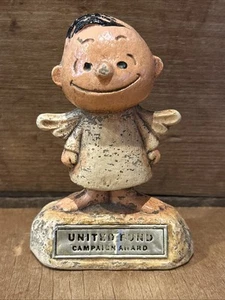 Vintage United Fund Campaign Award Peanuts Charles Schultz Angel Figurine - Picture 1 of 8