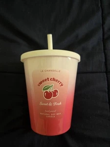 Le Chandelle Sweet Cherry Sweet & Fresh ๐๐ Hand Poured Soy Wax Candle 12oz - Picture 1 of 3
