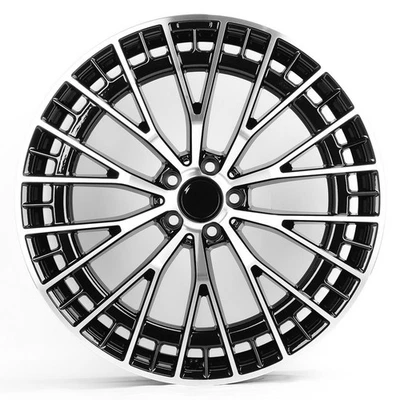 22" NEW AMG STYLE BLACK MACHINED WHEELS FITS MERCEDES BENZ SL SL500 SL550 SL55 - Image 1 of 3