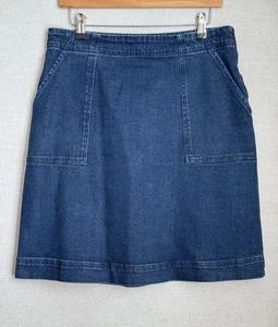 Seasalt Cornwall May's Rock Blue Denim Mini Skirt Size 12 - Picture 1 of 6