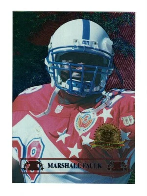 Marshall Faulk 1996 CE President's Reserve Tanned Rested Ready #19 Football Card - Image 1 of 2