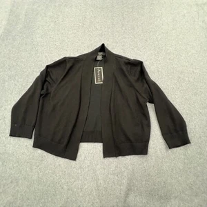 Verve Ami Cardigan Youth Teens Girl Large Black Open Front New - Picture 1 of 10