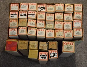 39 VINTAGE QRS WORD ROLL PIANO PLAYER MUSIC ROLLS MELODEE SONGS & Extra Parts - Picture 1 of 10
