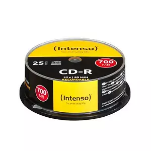 Intenso 1001124 CD-R Rohlinge 700MB 52x Spindel 25er Cakebox - Bild 1 von 2
