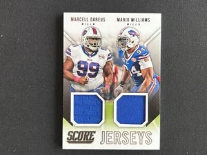 Marcell Dareus / Mario Williams 2015 Score Game Worn Jersey Patch Bills A93 - Picture 1 of 1