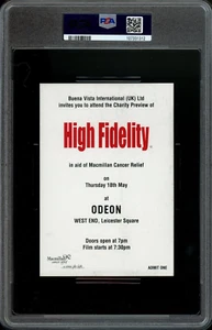 Biglietto proiezione anteprima HIGH FIDELITY / 2000 UK, negozio di dischi John Cusack PSA 6 - Foto 1 di 2