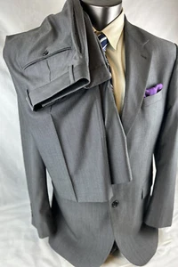 Traje de piel de tiburón Jos A Bank para hombre talla 42L mezcla de lana de seda 2 piezas pantalón gris 32x31 - Imagen 1 de 24