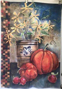 Kürbisse, Äpfel, Blumen Herbst Motiv Hof & Garten Kunst Flagge Banner Deko 39x28 - Bild 1 von 2