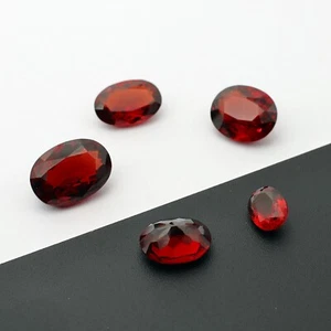 Oval Almandine Garnet Nano Crystal Heat Resistant Artificial Lab Garnet Gemstone - Picture 1 of 11