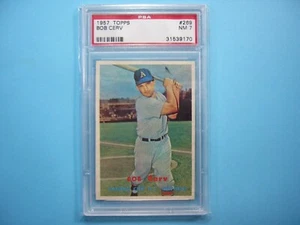 1957 TOPPS MLB BASEBALL CARD #269 BOB CERV PSA 7 NM SHARP!! SHORT PRINT GL - Picture 1 of 2
