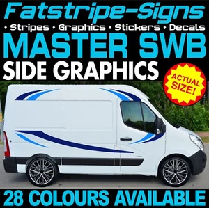 RENAULT MASTER SWB L1 GRÁFICOS PEGATINAS RAYAS CALCOMANÍAS FURGONETA CÁMPER - Imagen 1 de 2