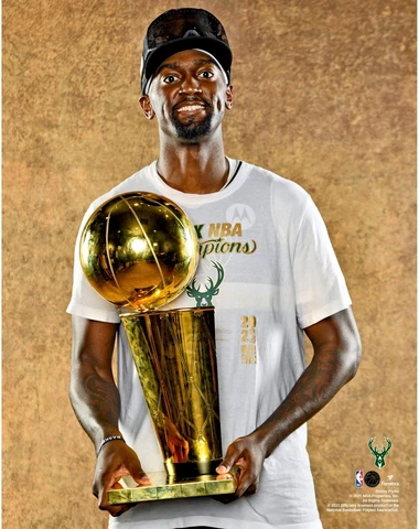 Bobby Portis Milwaukee Bucks Unsigned 2021 NBA Finals Larry O'Brien Cover