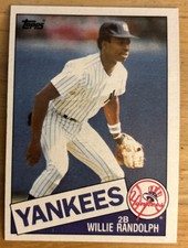 1985 Topps Willie Randolph Card #765 Yankees HOF 2B Mid-Grade VGEX O/C