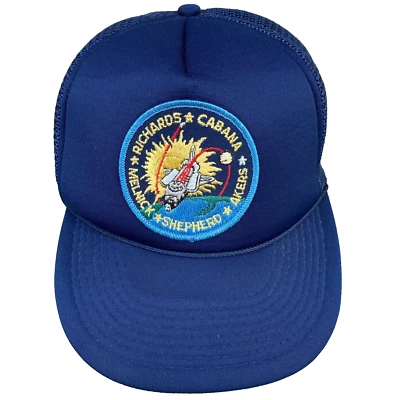 NASA STS-41 Transbordador Espacial Pastor Akers Cabana Richards Melnick Camionero Gorra Sombrero Foto 1 de 4